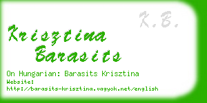 krisztina barasits business card